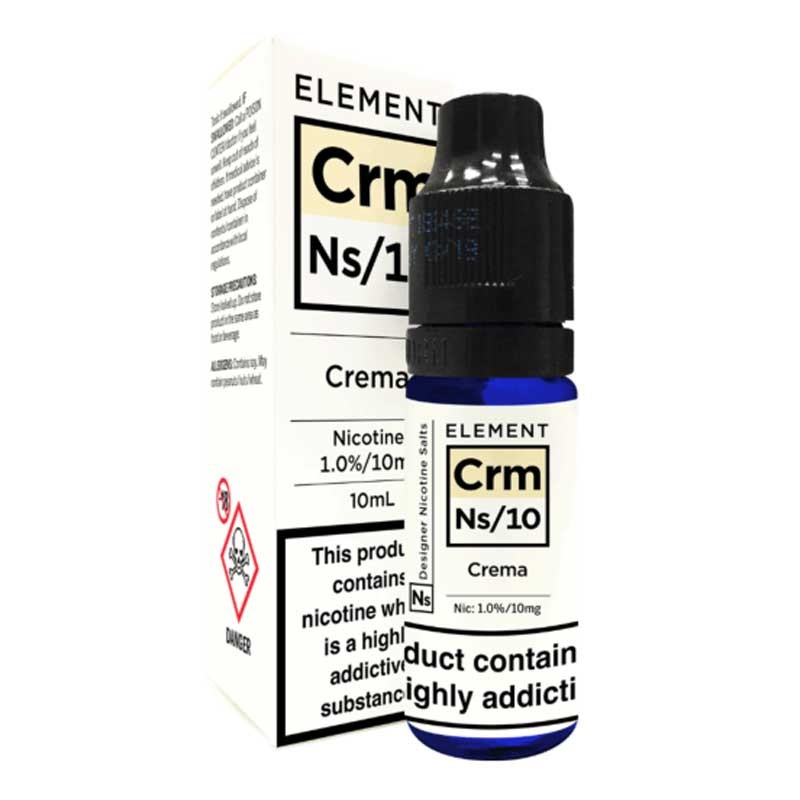 Crema e-liquid 10ml - Element NS20 Nic Salt Crema e-liquid 10ml - Element NS20 Nic Salt