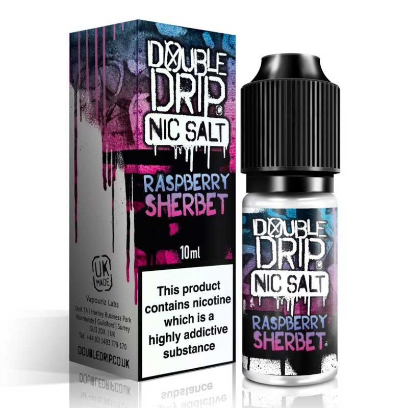 Raspberry Sherbet e-liquid 10ml - Double Drip Nic Salt Raspberry Sherbet e-liquid 10ml - Double Drip Nic Salt