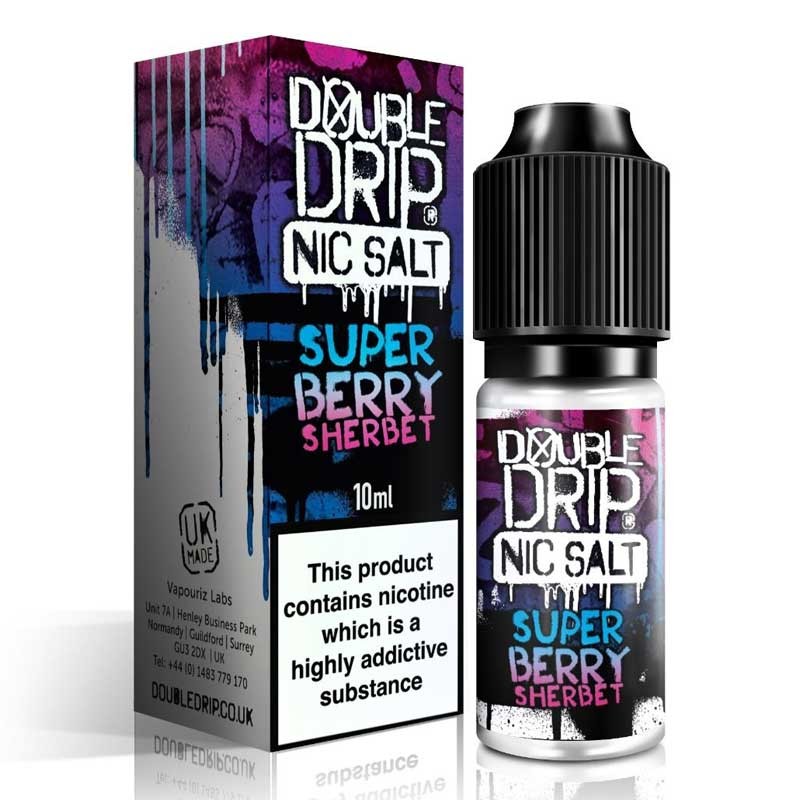 Super Berry Sherbet e-liquid 10ml - Double Drip Nic Salt Super Berry Sherbet e-liquid 10ml - Double Drip Nic Salt