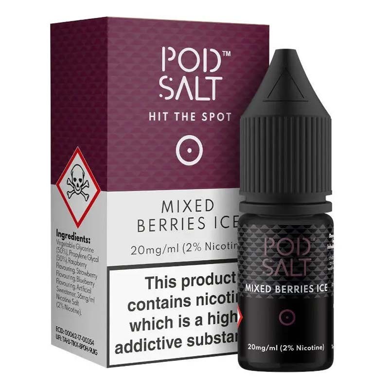 Mixed Berry Ice e-liquid 10ml - Pod Salt Nic Salt Mixed Berry Ice e-liquid 10ml - Pod Salt Nic Salt