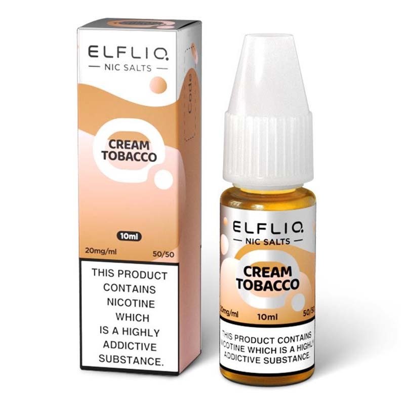 Cream Tobacco e-liquid 10ml - Elf Bar Elfliq Nic Salt Cream Tobacco e-liquid 10ml - Elf Bar Elfliq Nic Salt