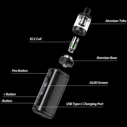 Eleaf Istick I80 vape kit components