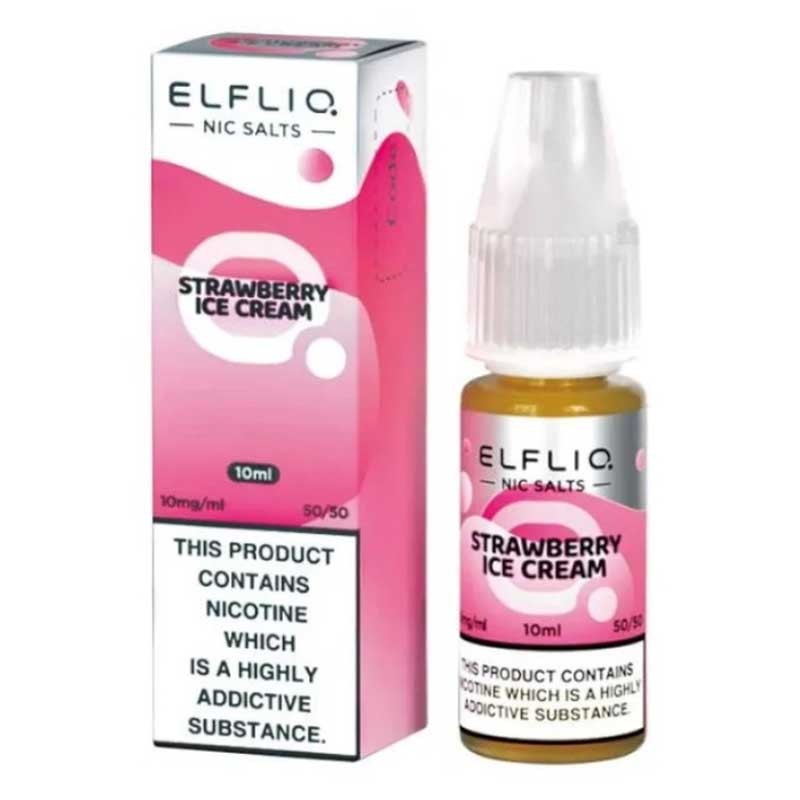 Strawberry Ice Cream e-liquid 10ml - Elf Bar Elfliq Nic Salt Strawberry Ice Cream e-liquid 10ml - Elf Bar Elfliq Nic Salt