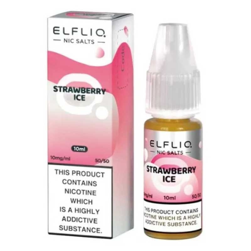 Strawberry Ice e-liquid 10ml - Elf Bar Elfliq Nic Salt Strawberry Ice e-liquid 10ml - Elf Bar Elfliq Nic Salt