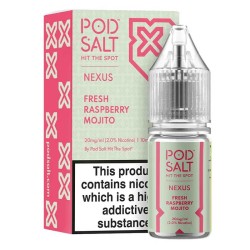 Fresh Raspberry Mojito e-liquid 10ml - Pod Salt Nexus Nic Salt