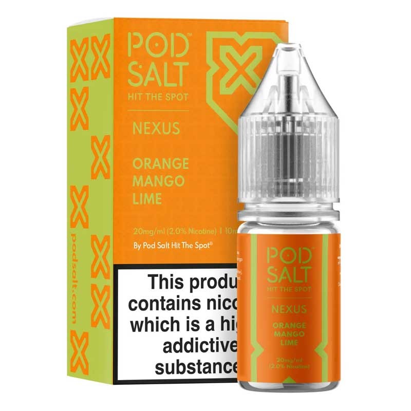 Orange Mango Lime e-liquid 10ml - Pod Salt Nexus Nic Salt Orange Mango Lime e-liquid 10ml - Pod Salt Nexus Nic Salt