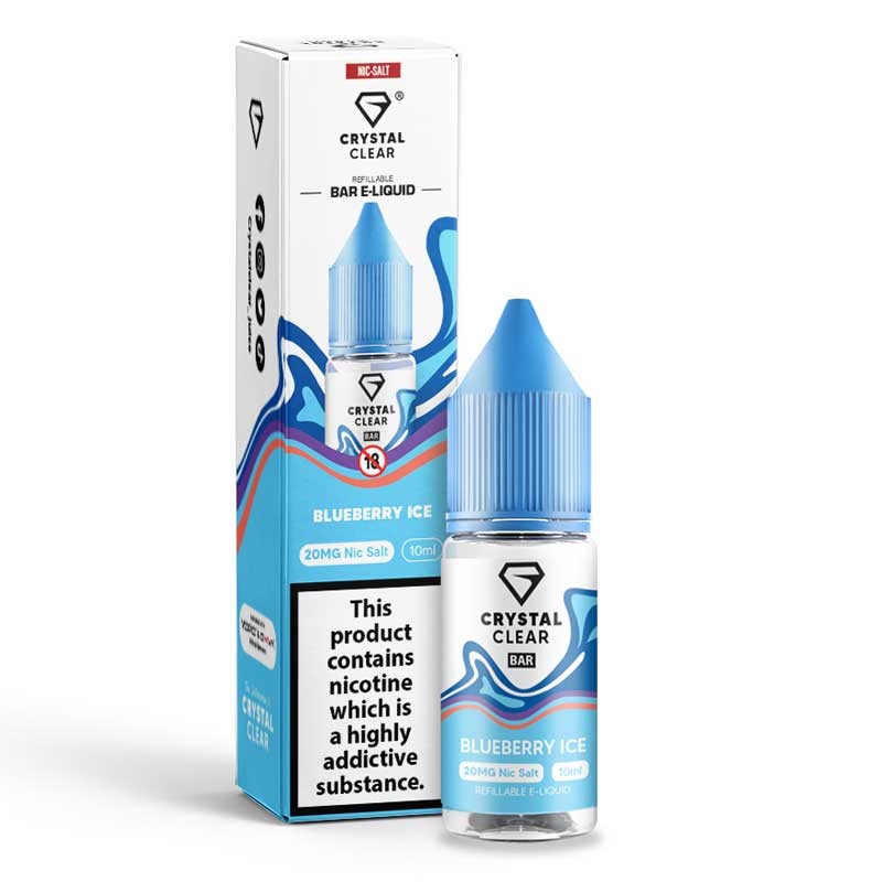 Blueberry Ice e-liquid 10ml - Crystal Clear Bar Nic Salt Blueberry Ice e-liquid 10ml - Crystal Clear Bar Nic Salt