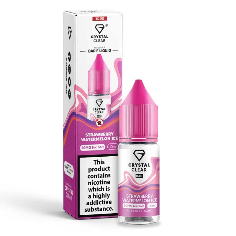 Strawberry Watermelon Ice e-liquid 10ml - Crystal Clear Bar Nic Salt Strawberry Watermelon Ice e-liquid 10ml - Crystal Clear Bar Nic Salt