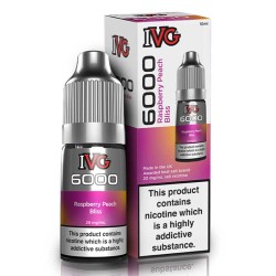 Raspberry Peach Bliss e-liquid 10ml - IVG 6000 Nic Salt