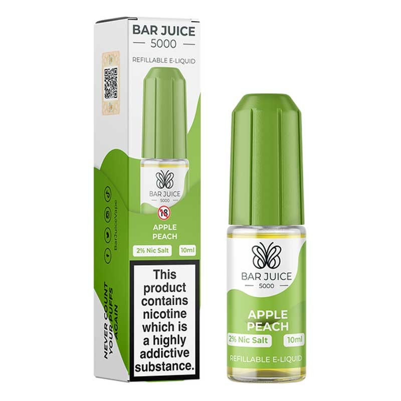 Apple Peach e-liquid 10ml - Bar Juice 5000 Nic Salt Apple Peach e-liquid 10ml - Bar Juice 5000 Nic Salt