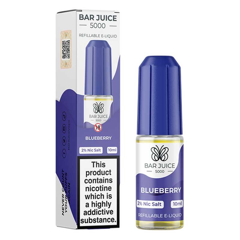 Blueberry e-liquid 10ml - Bar Juice 5000 Nic Salt Blueberry e-liquid 10ml - Bar Juice 5000 Nic Salt