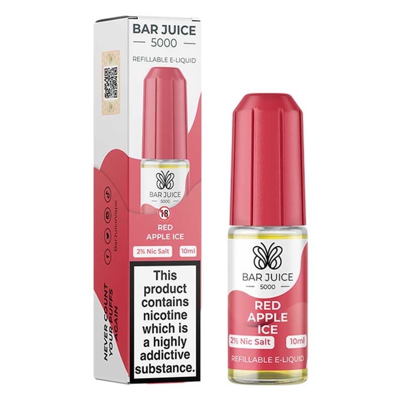 Red Apple Ice e-liquid 10ml - Bar Juice 5000 Nic Salt Red Apple Ice e-liquid 10ml - Bar Juice 5000 Nic Salt