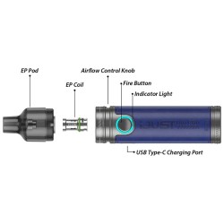 Eleaf iJust AIO Pro vape kit components