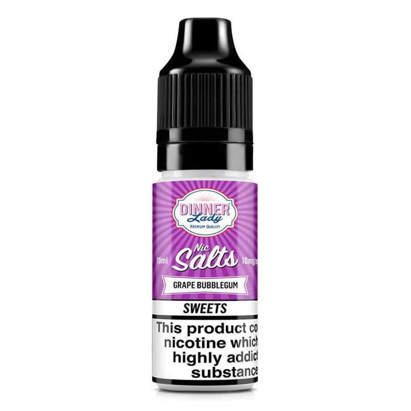 Grape Bubblegum e-liquid 10ml - Dinner Lady Nic Salt Grape Bubblegum e-liquid 10ml - Dinner Lady Nic Salt