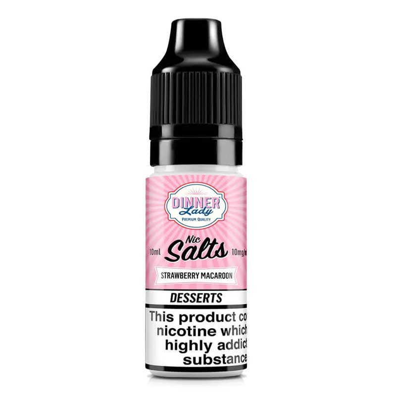 Strawberry Macaroon e-liquid 10ml - Dinner Lady Nic Salt Strawberry Macaroon e-liquid 10ml - Dinner Lady Nic Salt