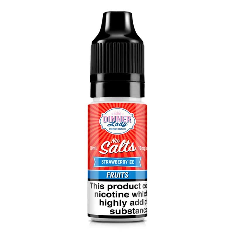 Strawberry Ice e-liquid 10ml - Dinner Lady Nic Salt Strawberry Ice e-liquid 10ml - Dinner Lady Nic Salt