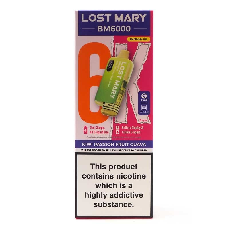 Kiwi Passion Fruit Guava - Lost Mary BM6000